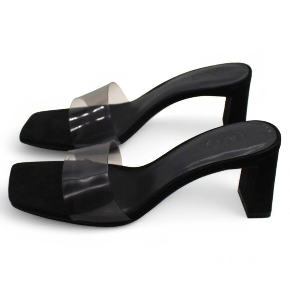 Inc Womens Black Comfort Slip Resistant Beyla Square Toe Block Heel Slip on Dres - Picture 6 of 7